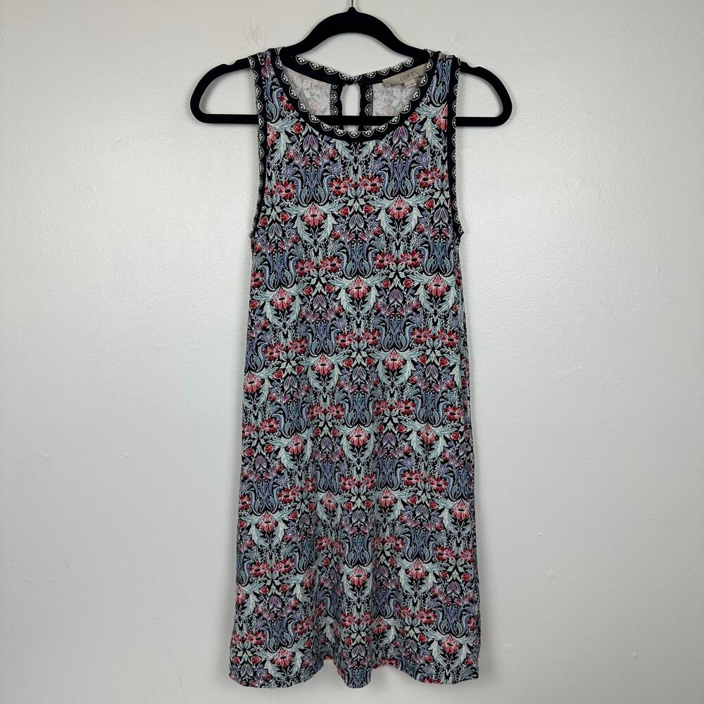Ann Taylor LOFT Womens Floral Multicolor Sleeveless Flowy Stretch Shift Dress XS